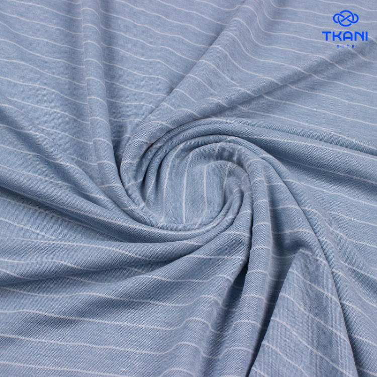 74360. Трикотажное полотно. Лакоста. В полоску.