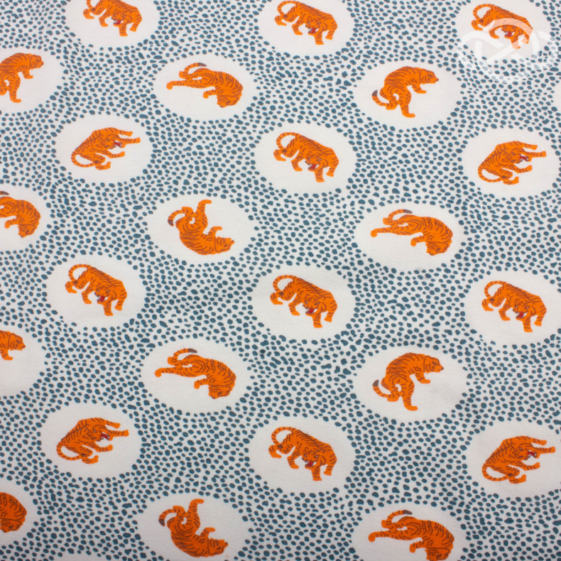 22526. Кулирная гладь. Турция. Принт. Уценка!!! от Tkani.site