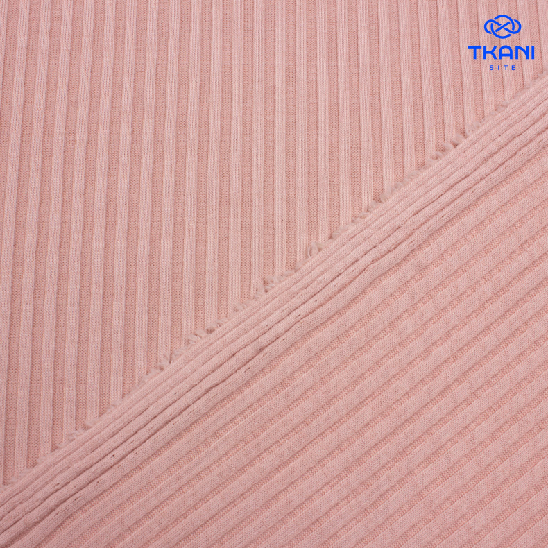 91999. Трикотажное полотно. Лапша. Нежный персик. Уценка!!! от Tkani.site