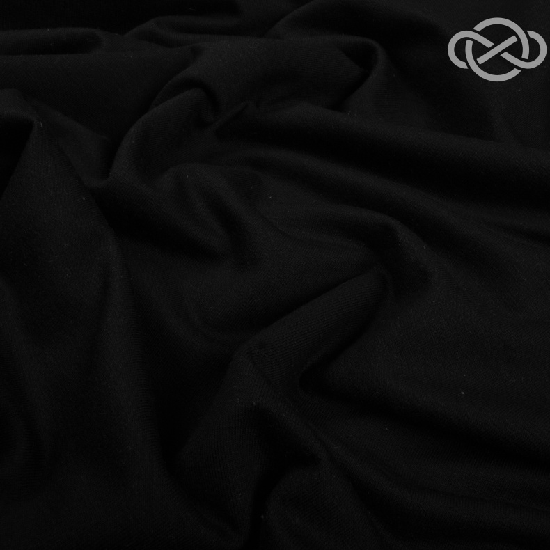 22840. Футер 2нитка. Петля. Пенье. Турция. Черный. от Tkani.site