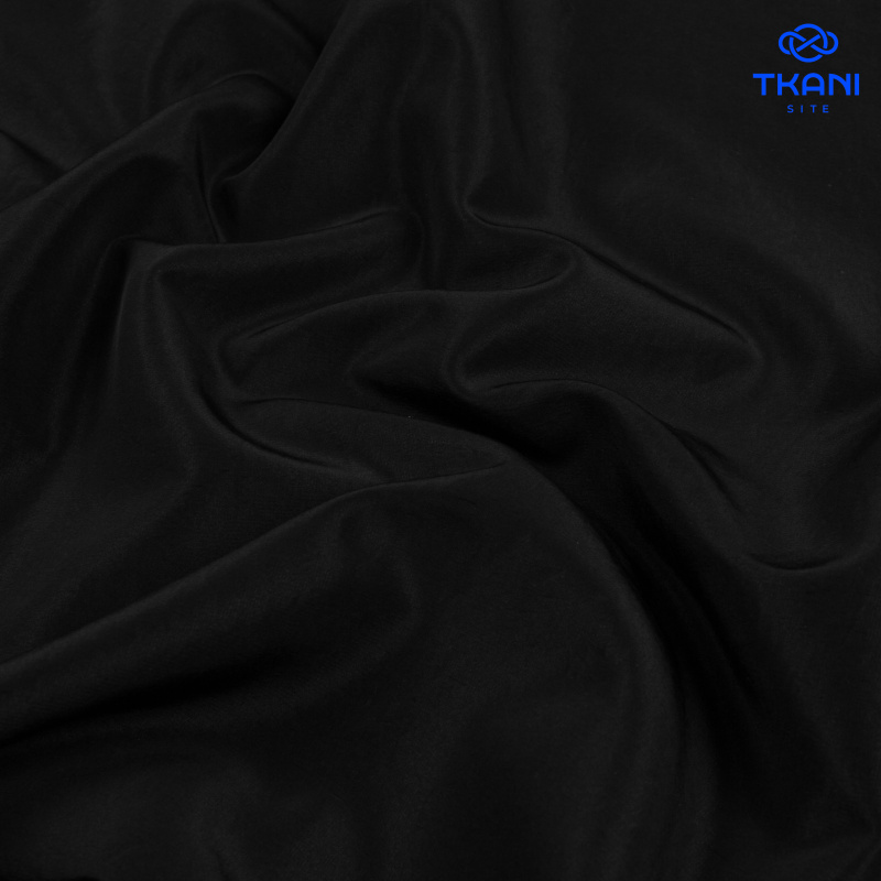 1305. Курточная. Дублированная. Эффект купры. Черный.