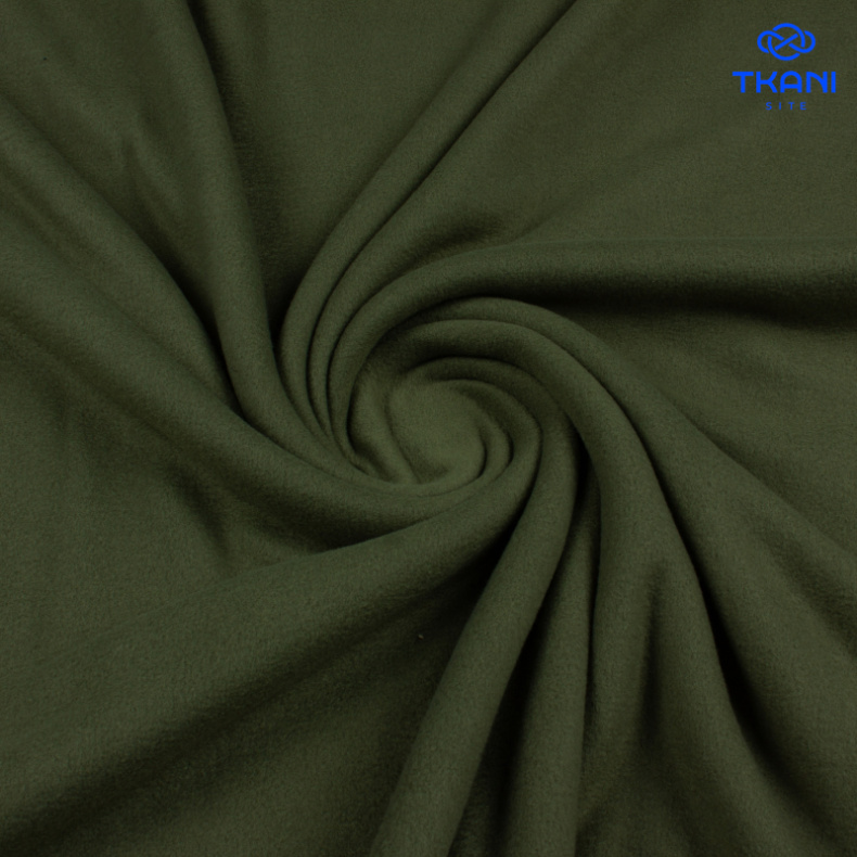 1318. Флис двухсторонний. Хаки. от Tkani.site