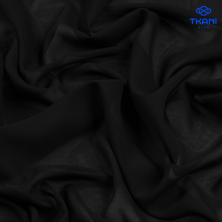 2287. Шифон. Черный - фото 1