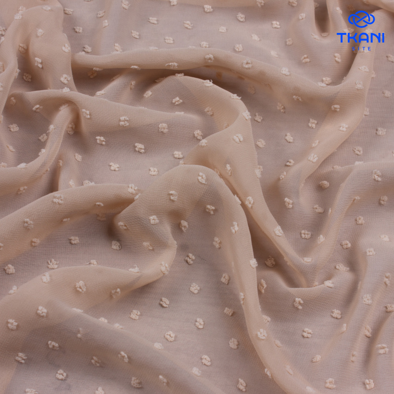 2290. Шифон с мушками. Бискотти от Tkani.site