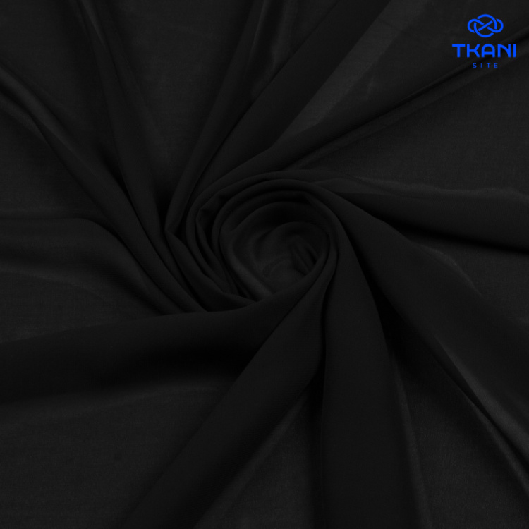 2295. Шифон. Черный