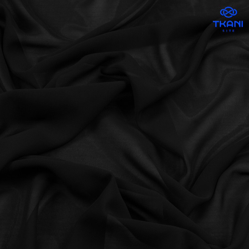 2295. Шифон. Черный