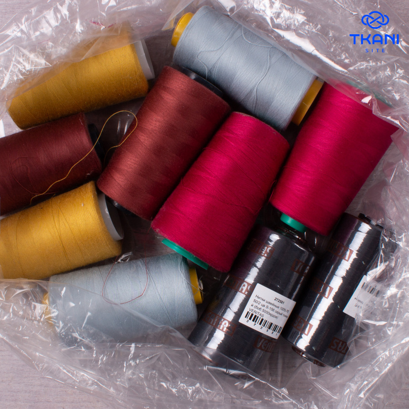 2297. Ниточный Кот. Набор ниток для оверлока. Все наборы разные