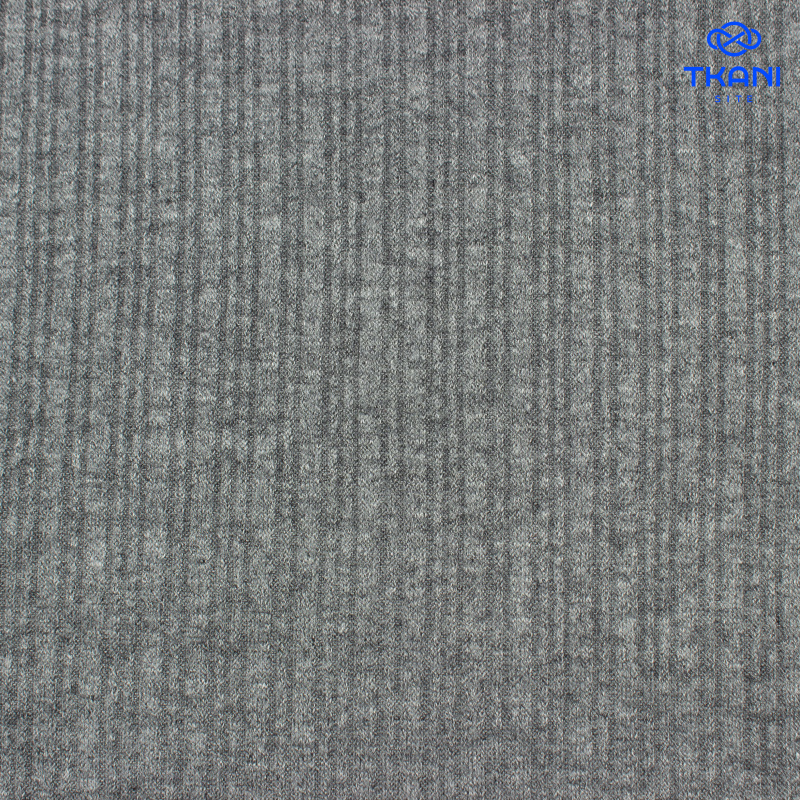 90654. Трикотажное полотно. Лапша. Серый меланж.