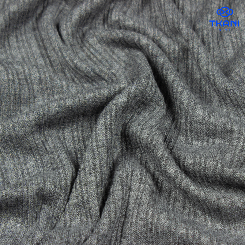 90654. Трикотажное полотно. Лапша. Серый меланж.