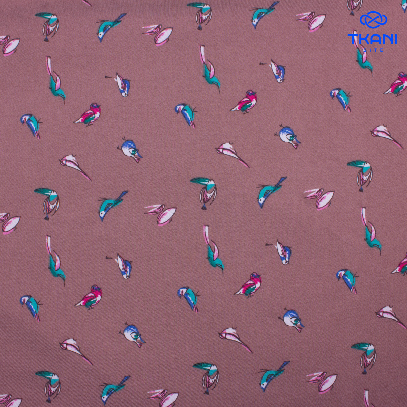 2314. Плательная джинса. Tencel. Принт