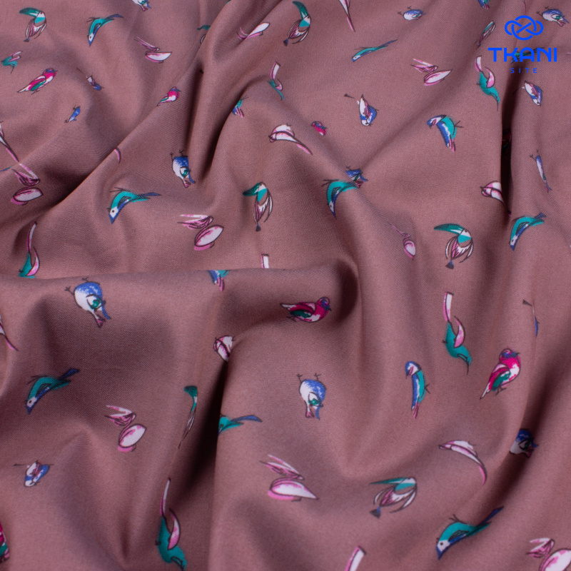 2314. Плательная джинса. Tencel. Принт