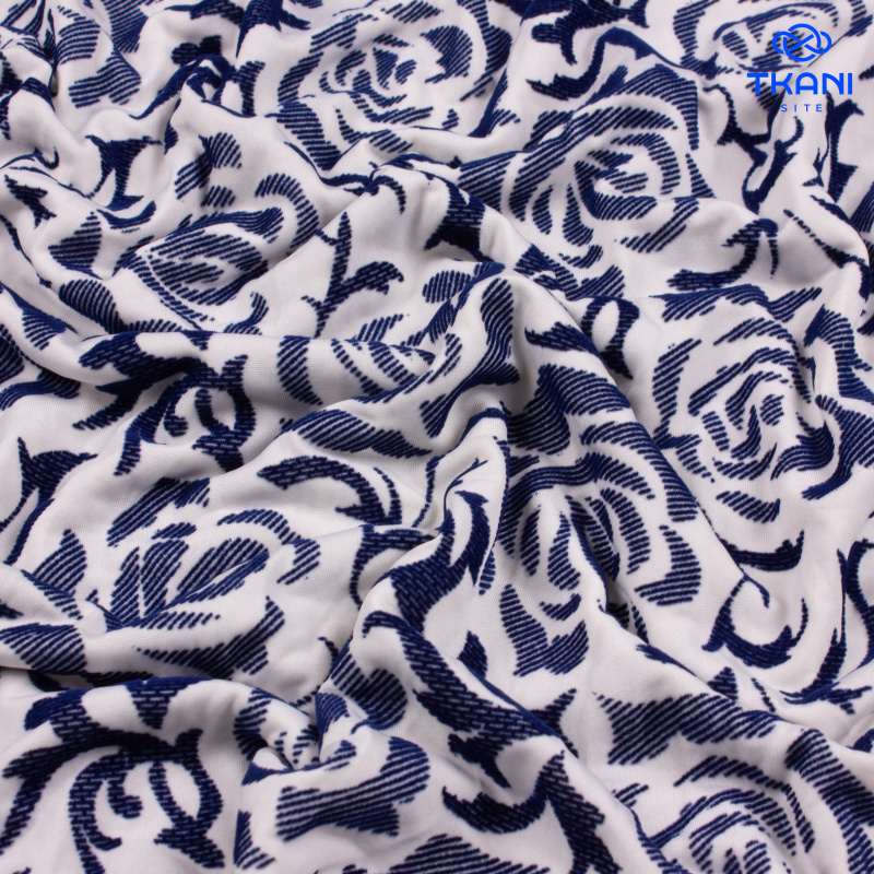 2317. Трикотажное полотно. Масло. Принт. Флок