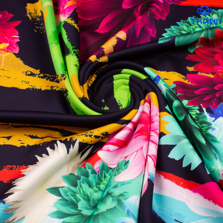 1344. Трикотажное полотно. Водолаз. Принт. - фото 1