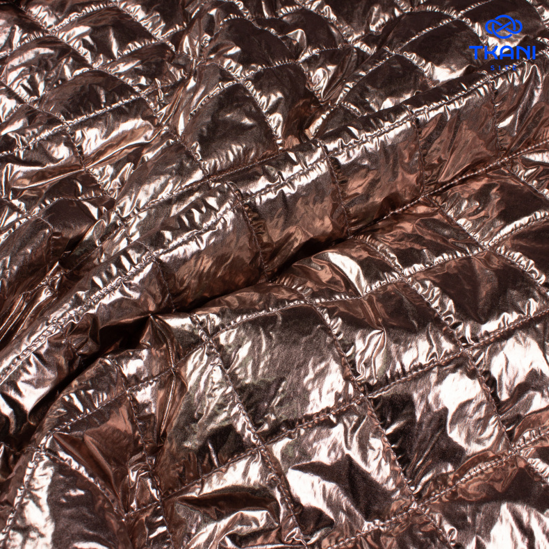 2320-1. Курточная лаке стеганная на синтепоне от Tkani.site