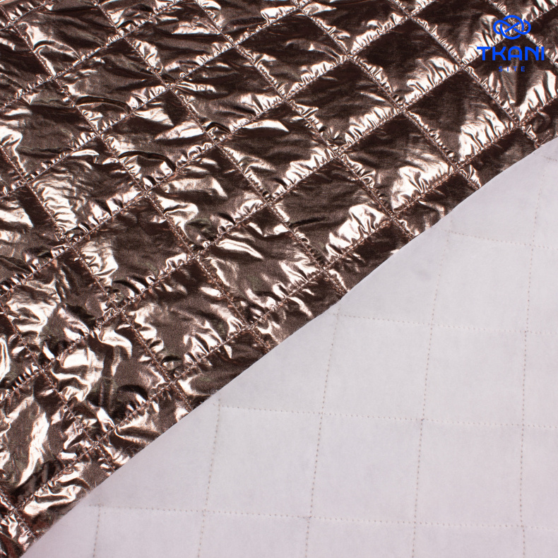 2320-1. Курточная лаке стеганная на синтепоне от Tkani.site