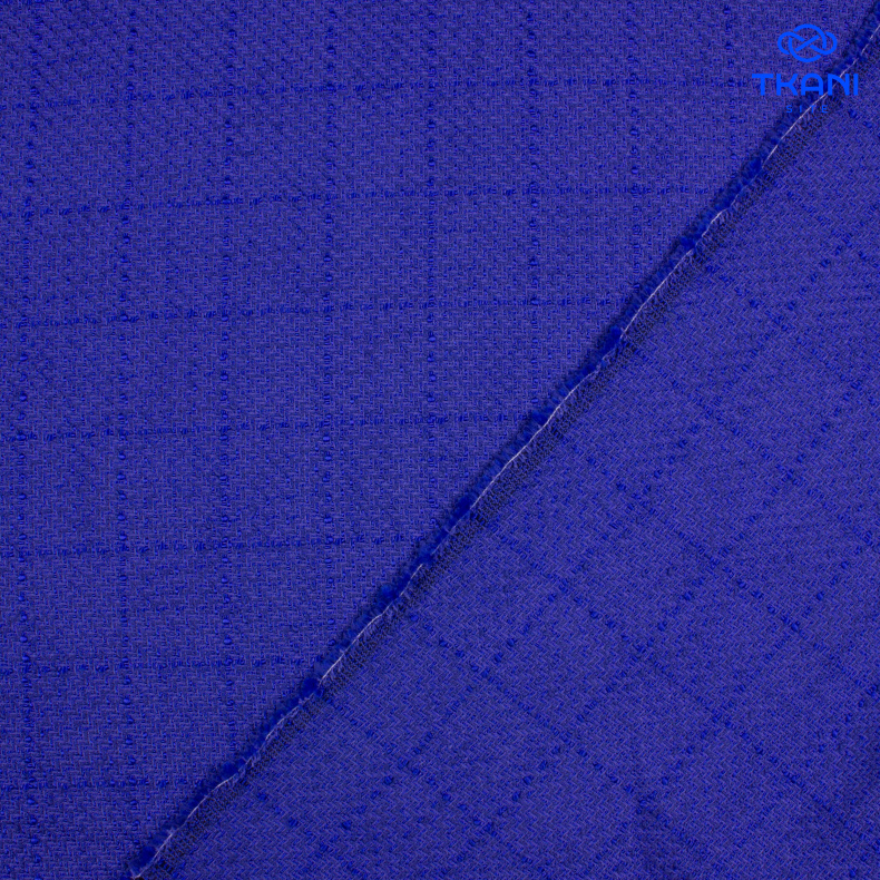 1355. Костюмная. Шанель. Синий. от Tkani.site