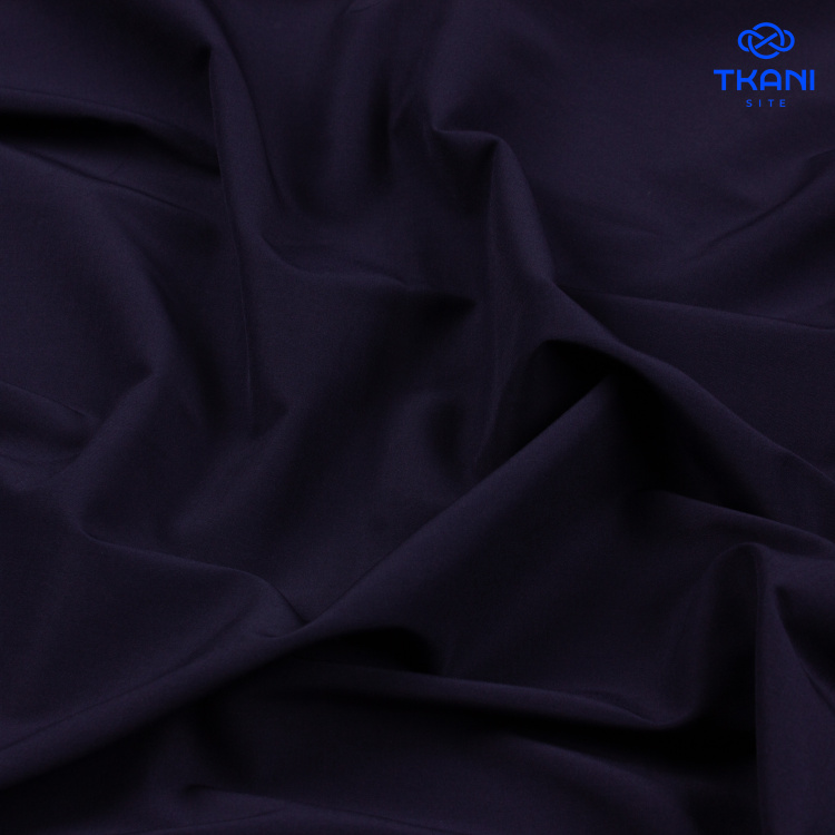 1357. Вискозный поплин. Темно-синий. - фото 1