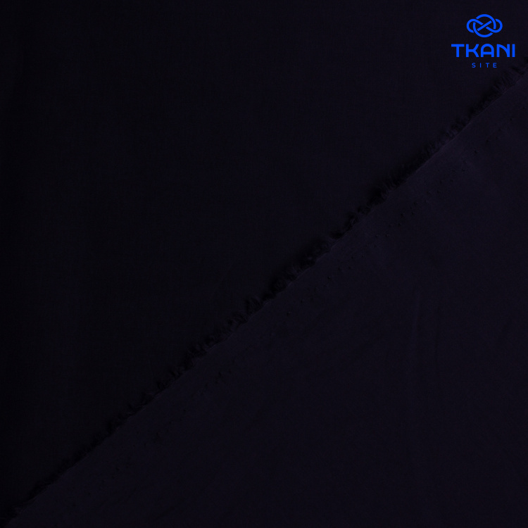 1357. Вискозный поплин. Темно-синий. - фото 2