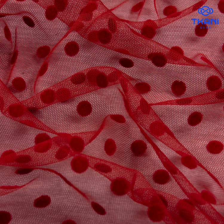 1359. Фатин. Флок. В горошек. - фото 2