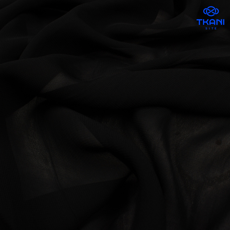 80796. Шифон. Черный/