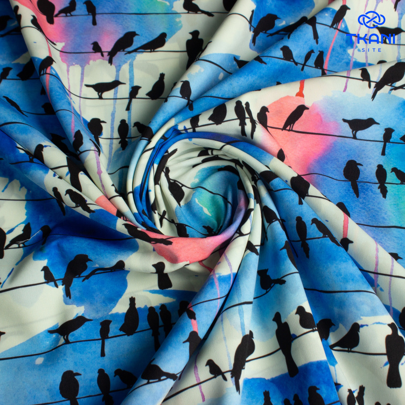 72249. Плательная. Принт.