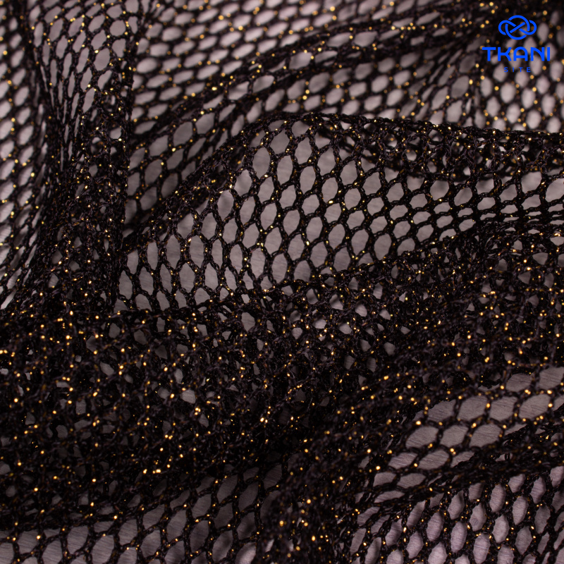 73149. Мягкое ажурное трикотажное полотно с метанитом.