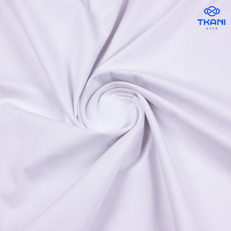 1375. Хрустящий хлопок. Поплин. Белый.