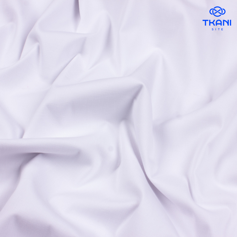 1375. Хрустящий хлопок. Поплин. Белый.