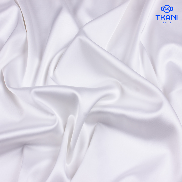 1377. Плательный атлас. Молочный. - фото 1