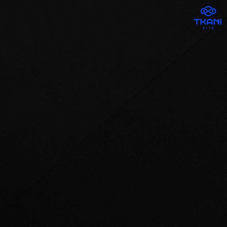 1378. Трикотажное полотно с начесом. Адидас. Черный от Tkani.site