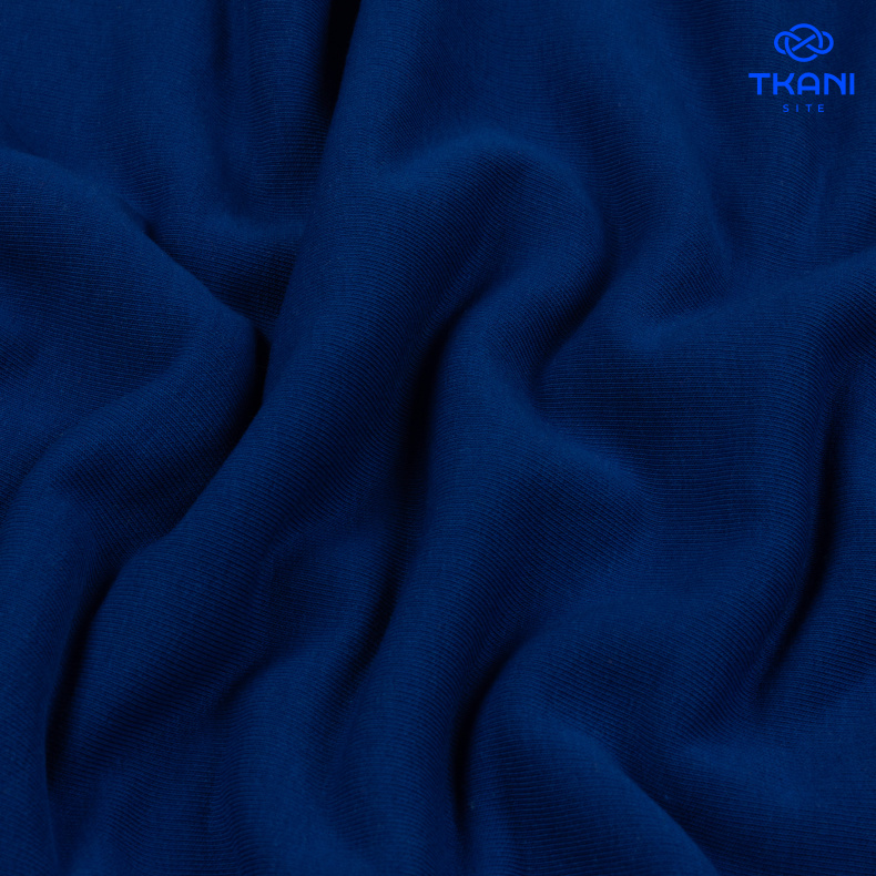 2336. Футер 3х нитка. Петля. Синий индиго от Tkani.site