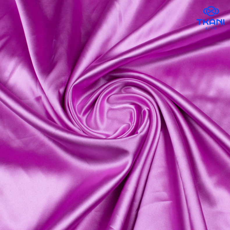 1389. Плательный Атлас. Сирень. от Tkani.site