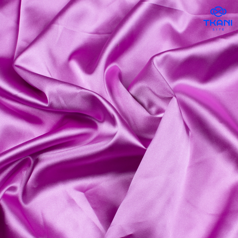 1389. Плательный Атлас. Сирень. от Tkani.site