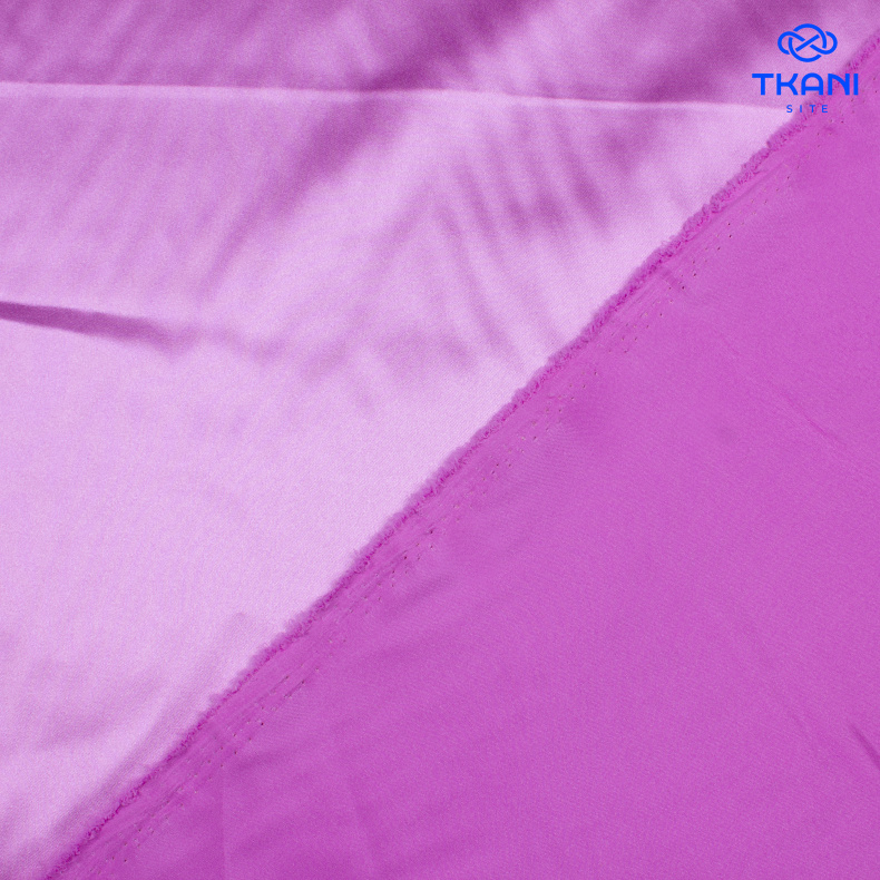 1389. Плательный Атлас. Сирень. от Tkani.site