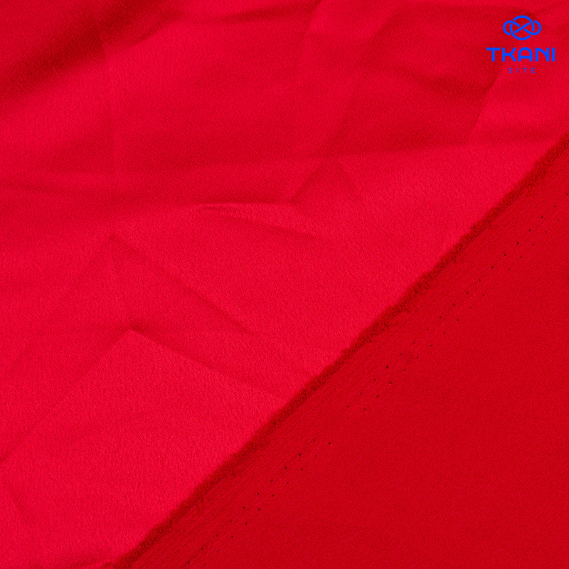 1395. Костюмно-плательный Атлас. Красный.