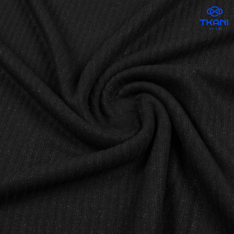 2349. Трикотажное полтно. Лапша с метанитом. Черный