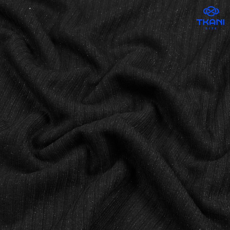 2349. Трикотажное полтно. Лапша с метанитом. Черный