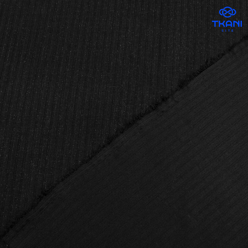 2349. Трикотажное полтно. Лапша с метанитом. Черный