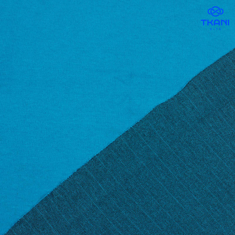 2351. Трикотажное полотно. Хлопок. Голубой Атолл