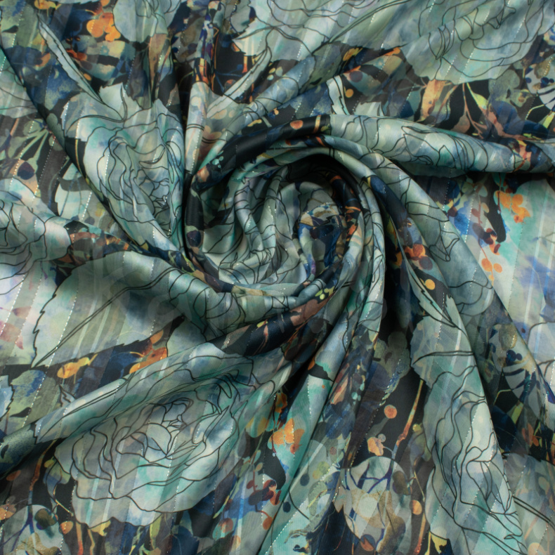 2354. Шифон. Деворе. Принт. Люрекс от Tkani.site