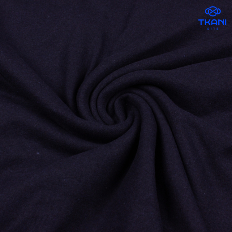 1404-1. Рибана с начесом. Чулок. Темно-синий.