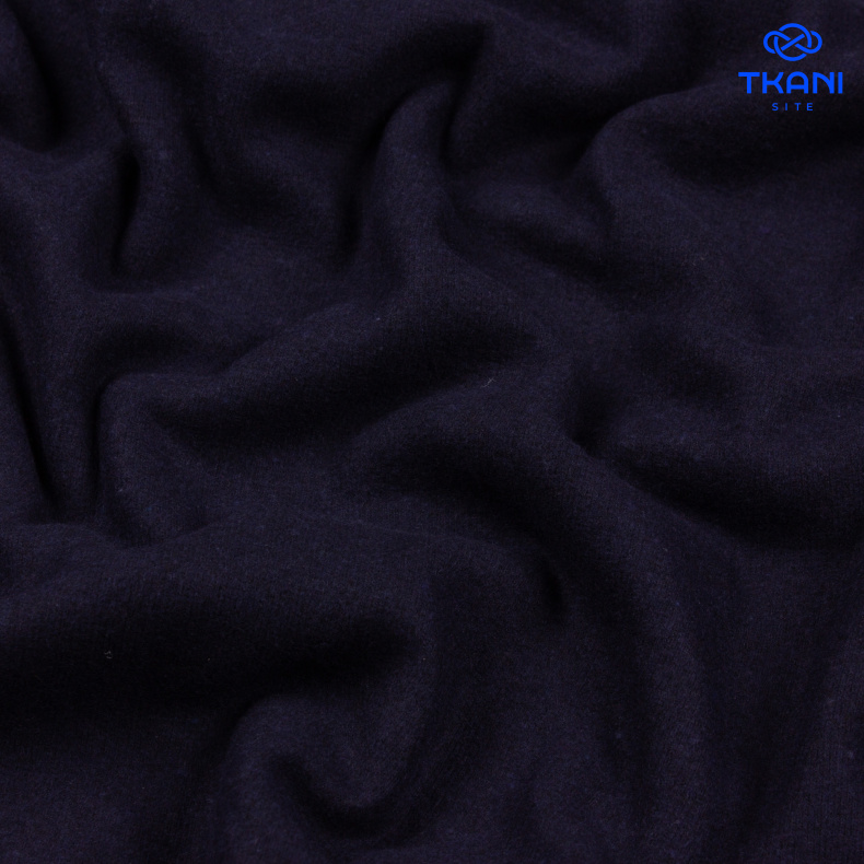 1404-1. Рибана с начесом. Чулок. Темно-синий. от Tkani.site