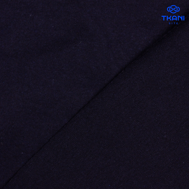 1404-2. Рибана с начесом. Чулок. Темно-синий.