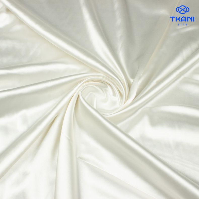 73030. Атлас. Молочный. от Tkani.site