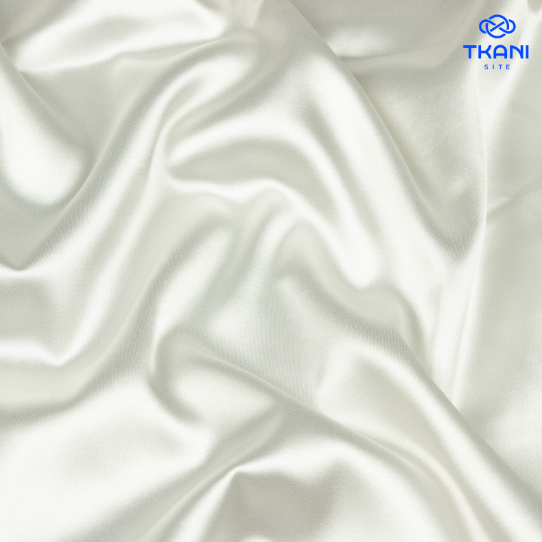 73030. Атлас. Молочный. от Tkani.site