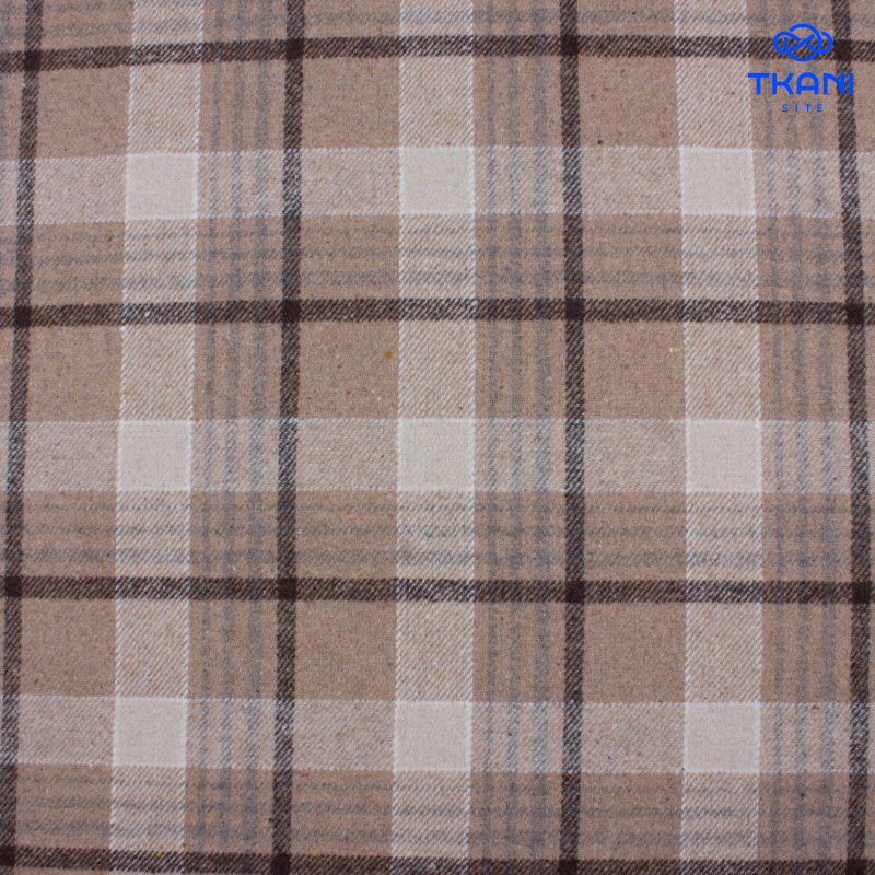 1411. Костюмная. Фланель. В клетку.