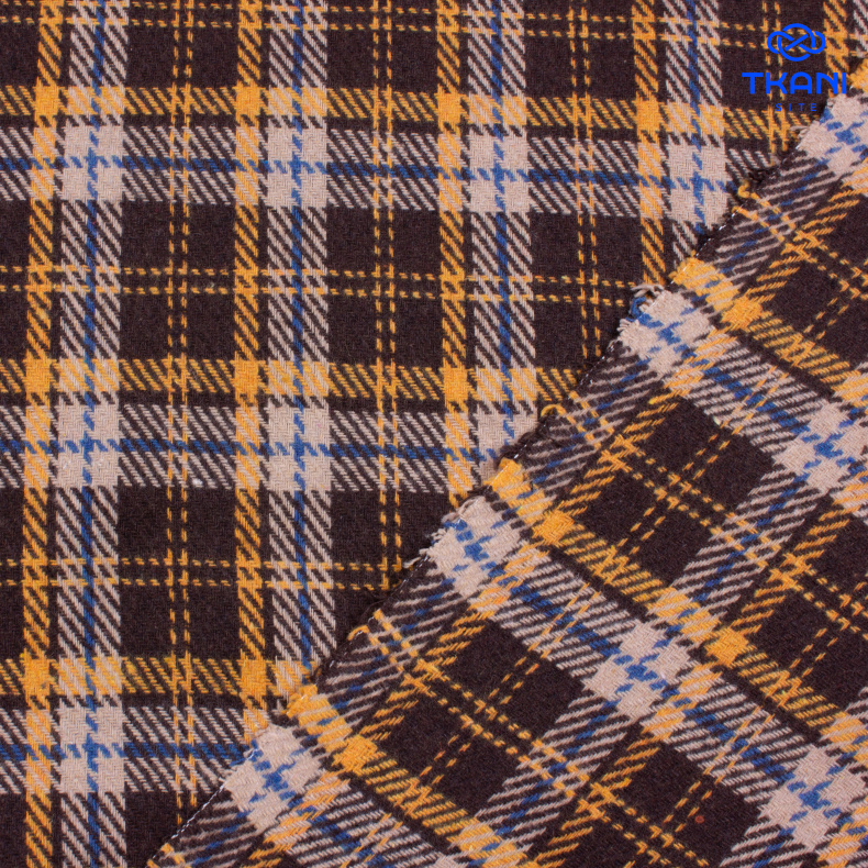 1413. Костюмная. Фланель. В клетку. от Tkani.site