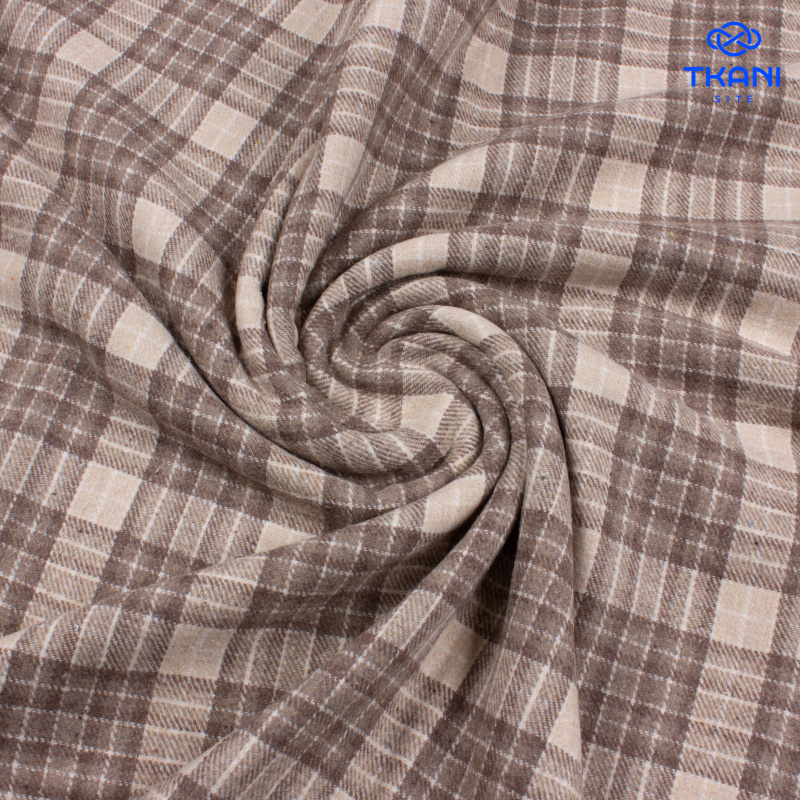 1416. Костюмная. Фланель. В клетку.