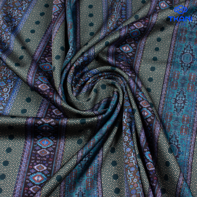 1431. Искусственный шелк. Армани. Цифровая печать.