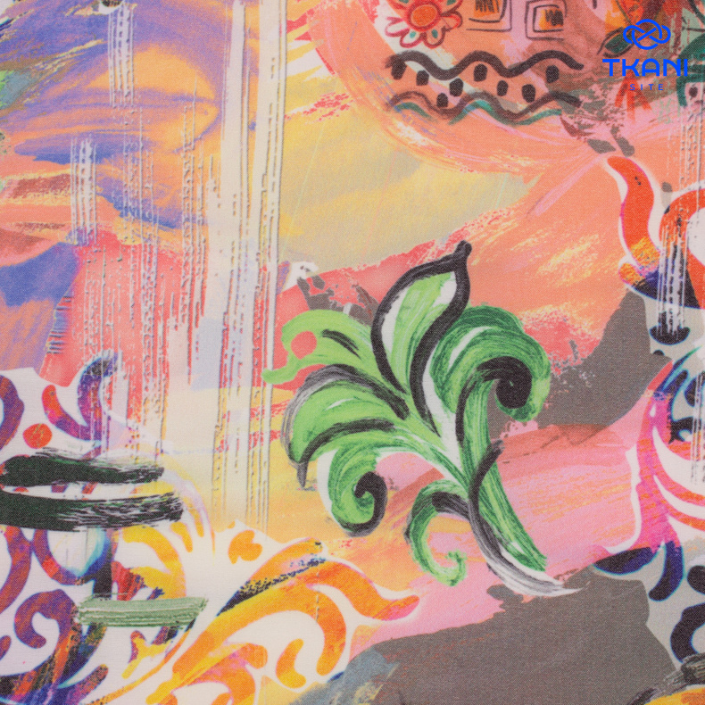 2372. Костюмно-плательная. Хлопок. Принт от Tkani.site